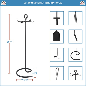 Minuteman WR-09 Shepherds Hooks Fireplace Tool Set