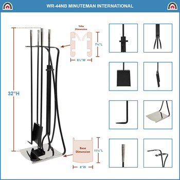 Minuteman WR-44NB Nickel and Black Park Avenue Tool Set