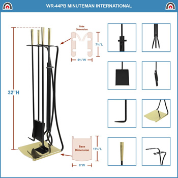 Minuteman WR-44PB Brass and Black Park Avenue Tool Set