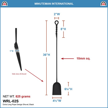 Minuteman WRL-02S Rope Design Xtra Long Shovel