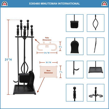 Minuteman X300460 Black Westminster Tool Set