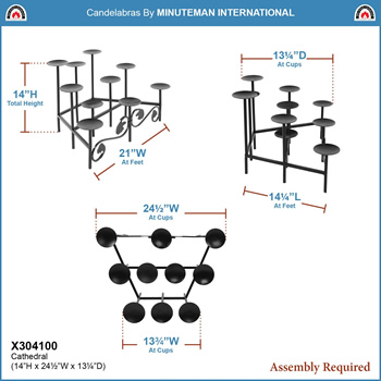 Minuteman X304100 Cathedral Candelabra