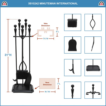 Minuteman X810242 Square Base Plymouth Tool Set