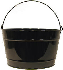 16Qt. Glossy Black Bucket 