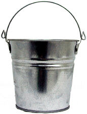 2Qt. Top Handle Galvanized Metal Bucket