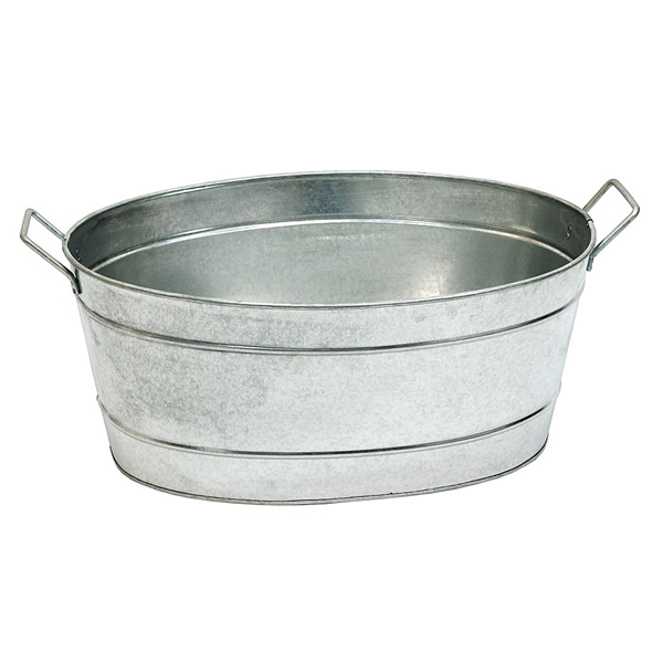 Achla C-51 Oval Galvanized Tub