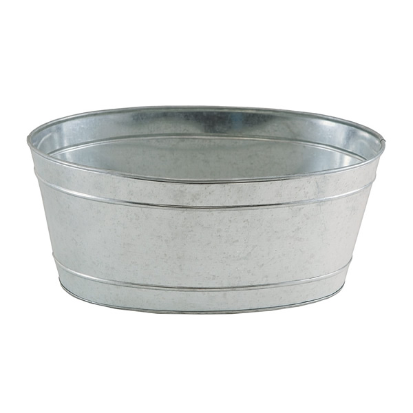 Achla C-51M Small Oval Galvanized Tub