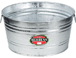 9 Gallon Hot Dipped Round Wash Tub