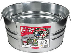 11 Gallon Galvanized Round Wash Tub 