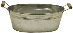 Galvanized Oval Tubs With Wood Handle