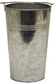 Tall Galvanized Pail With Folding Handle