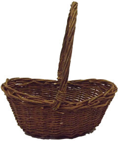 Small Dark Willow Basket
