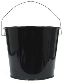 5Qt. Glossy Black Bucket 