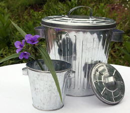 Galvanized Mini Trash Cans