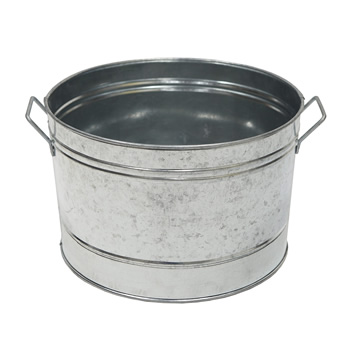 Achla C-50 Round Galvanized Steel Tub