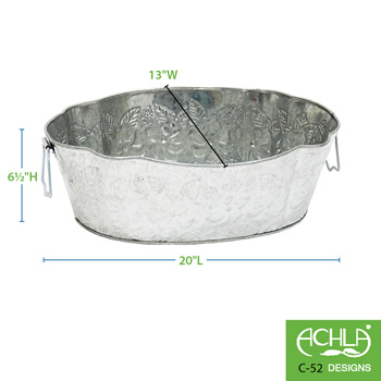 Achla C-52 Oval Embossed Tub