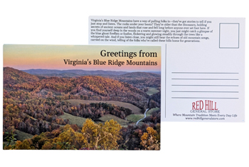 Greetings from Virginia's Blue Ridge Mountains Fall Postcard