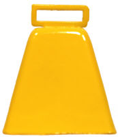 Rhode Island Novelty 3 Metal Cowbell (1 Dozen) - Yellow