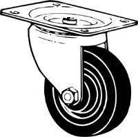 Soft Tread Rubber Wheel General Duty Industrial Casters