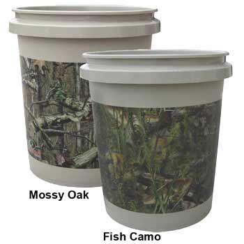 5 Gallon Yellow Camo Bucket with Snap On Lid 
