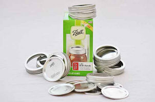 Ball Regular Jar Bands with Dome Lids 