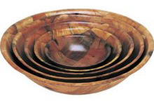 14" Woven Wood Salad Bowl