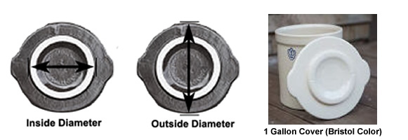 Stoneware Preserving Cover measurement diagram