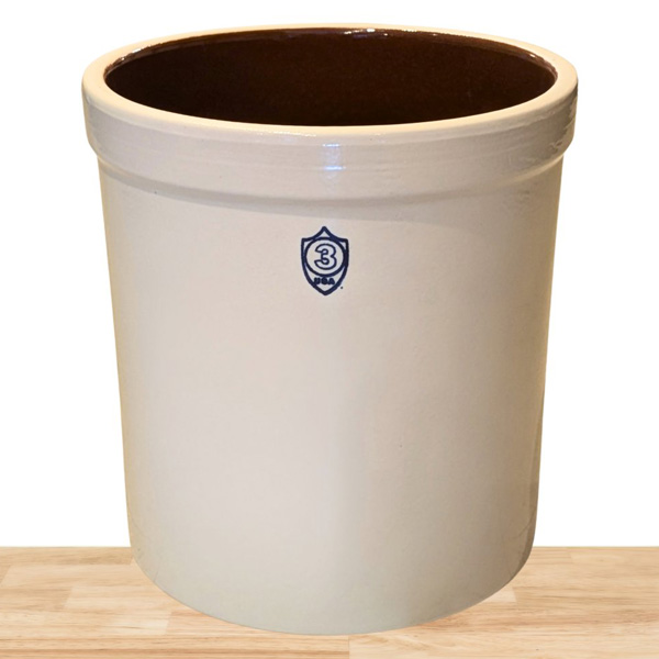 Ohio Stoneware 3 gallon stoneware crock with the number 3 stamped on the side