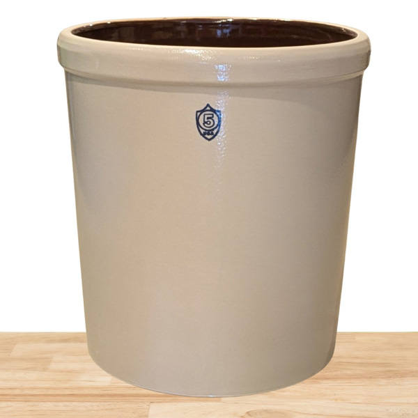 Ohio Stoneware 5 gallon stoneware crock with the number 5 stamped on the side