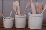 stoneware utensil pot