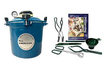 All American Blue Pressure Canner Canning Kit