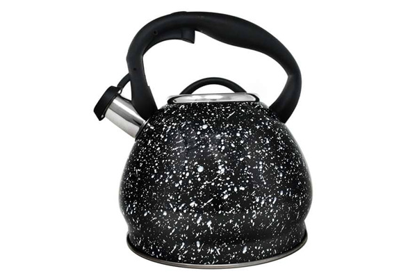 Black Stainless Steel Whistling Tea Kettle