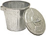 Galvanized Mini Trash Cans