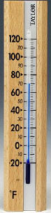 Taylor 5141 Indoor Wooden Wall Thermometer