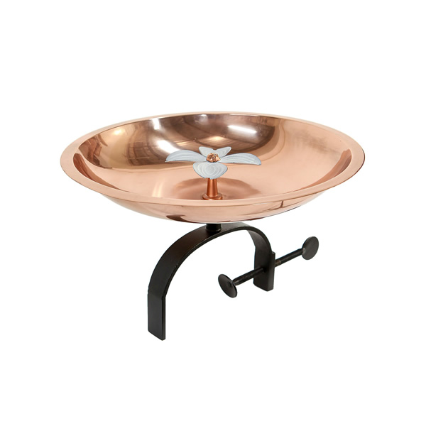 Achla BB-08-OR Dogwood Birdbath With Over Rail Bracket