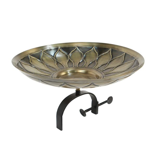 Achla BB-09-OR African Daisy Birdbath With Over Rail Bracket