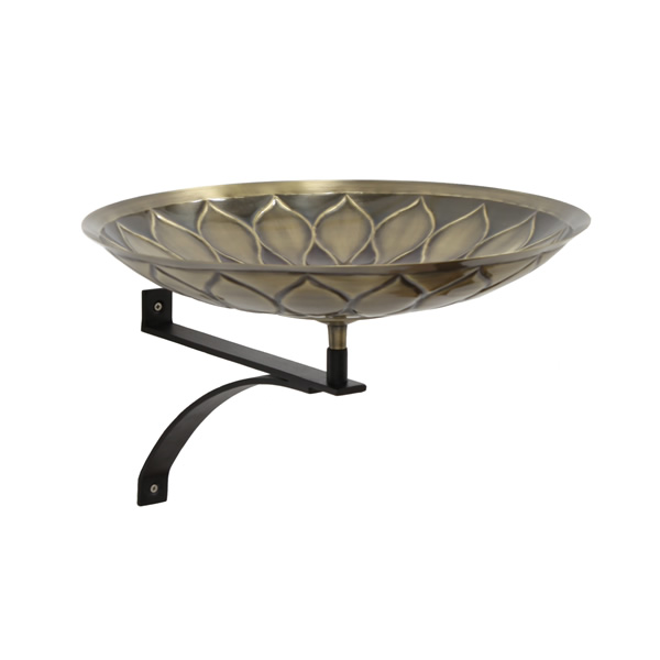 Achla BB-09-WM2 African Sunflower Birdbath With Wall Mount Bracket