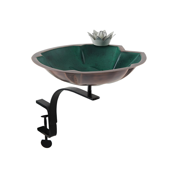 Achla BB-10-RM Lilypad Birdbath With Rail Mount Bracket