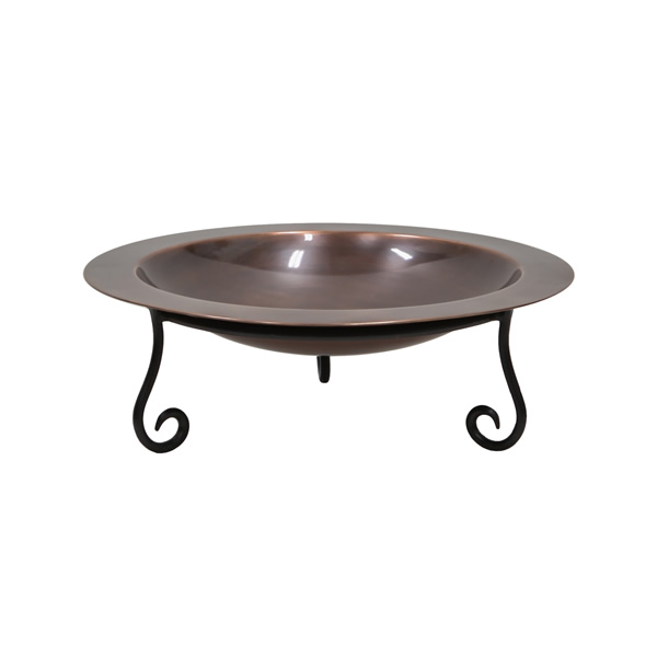 Achla BB-12-S2 18 Inch Classic Copper Birdbath With Short Stand