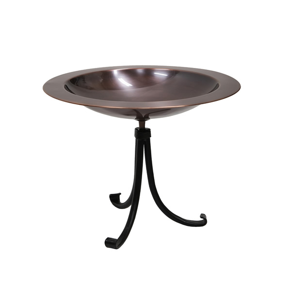 Achla BB-12T-TR2 18 Inch Classic Copper Birdbath With Tall Tripod Stand