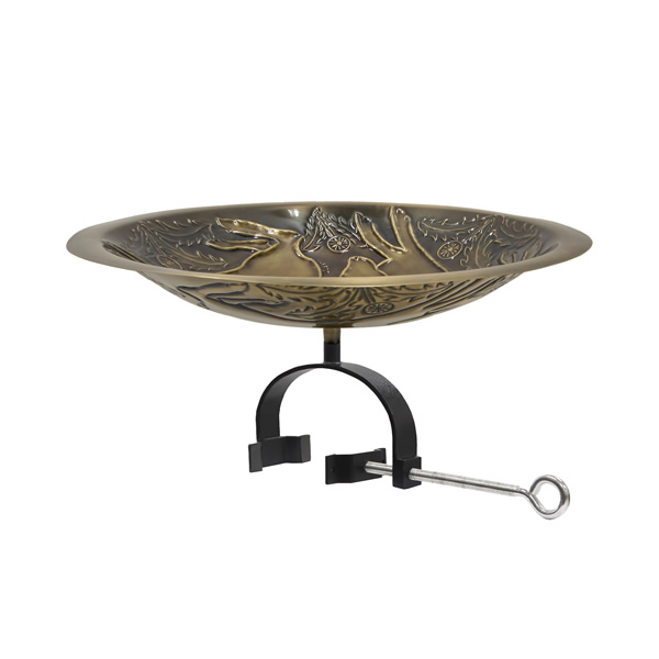 Achla BB-18-OR2 Three Hares Birdbath With Over Rail Bracket