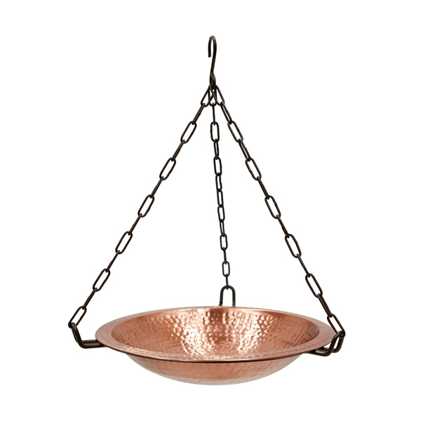 Achla BBH-03CP 14 Inch Solid Copper Hanging Birdbath