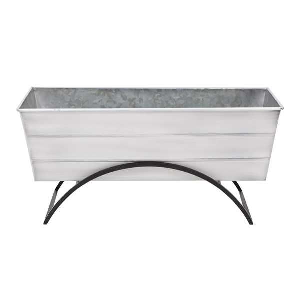 Achla C-20W-S White Odette Stand With Medium Flower Box