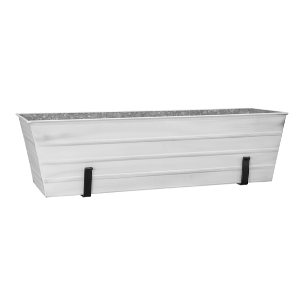 Achla C-21W-WM Large White Flower Box With Wall Brackets