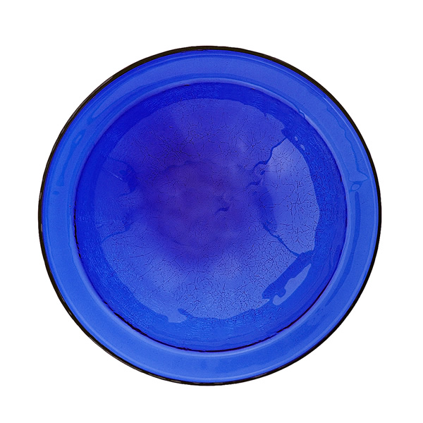 Achla CGB-01CB Cobalt Blue 12 Inch Crackle Glass Bowl