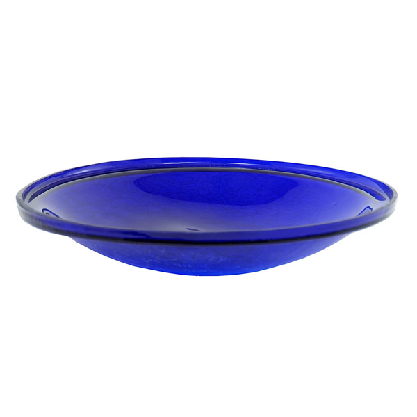 Achla CGB-14CB Cobalt Blue 14 Inch Crackle Glass Bowl