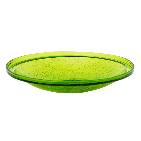 Achla CGB-14FG Fern Green 14 Inch Crackle Glass Bowl