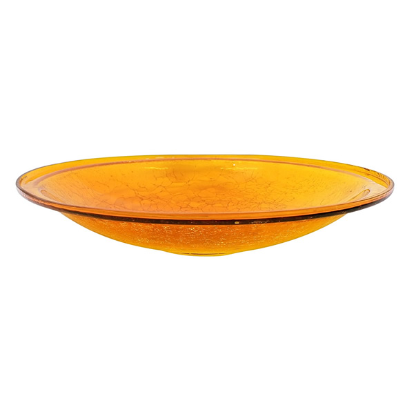 Achla CGB-14M Mandarin 14 Inch Crackle Glass Bowl