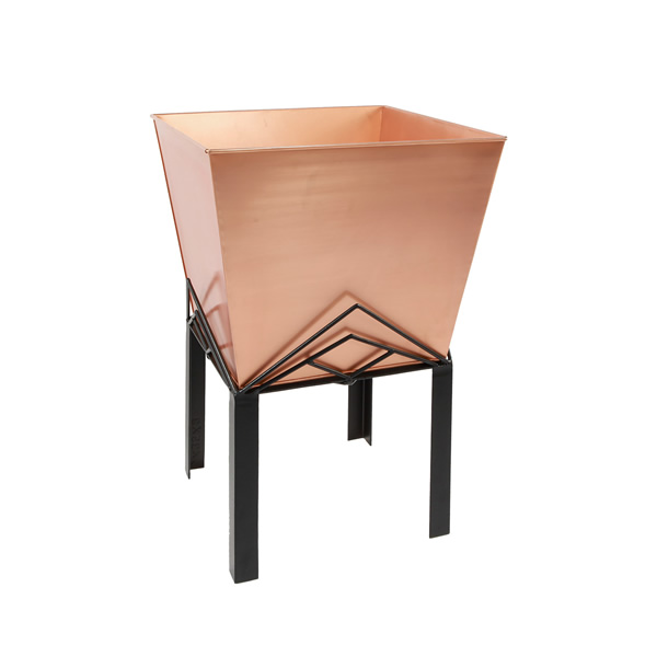 Achla FBC-51-12C Marion II Planter With Copper Plated Flower Box