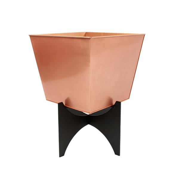 Achla FBC-55-12C Zaha II Planter With Copper Plated Flower Box